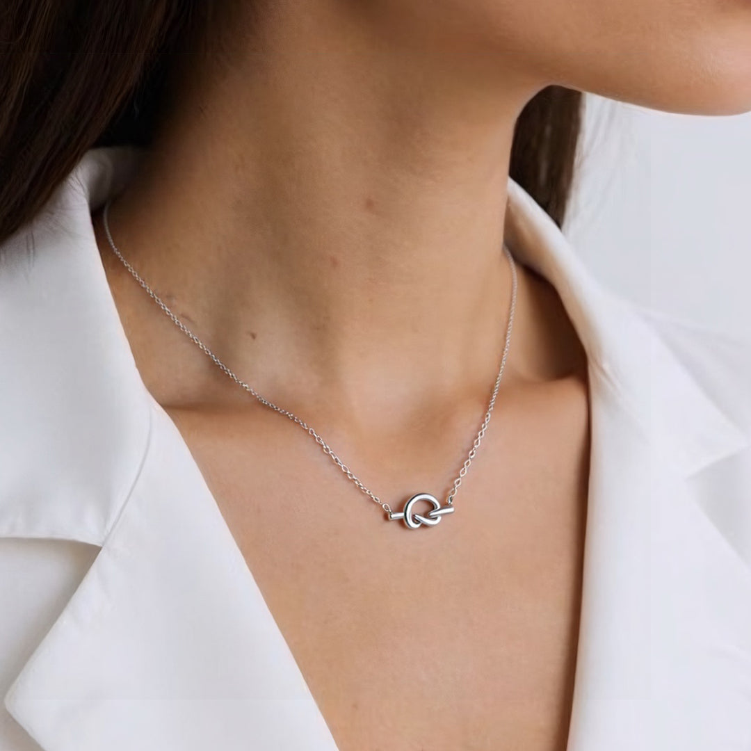 Wholesale Stainless Steel Knotted Pendant Necklace