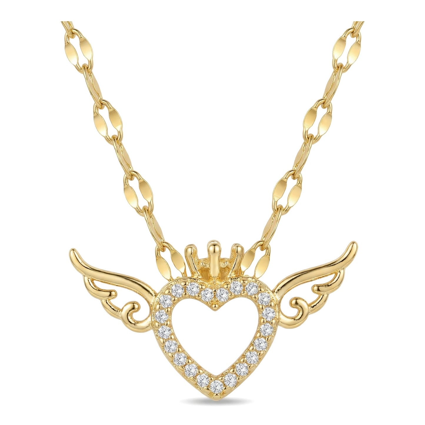 Wholesale Gold Plated Stainless Steel Angel Pendant Necklace