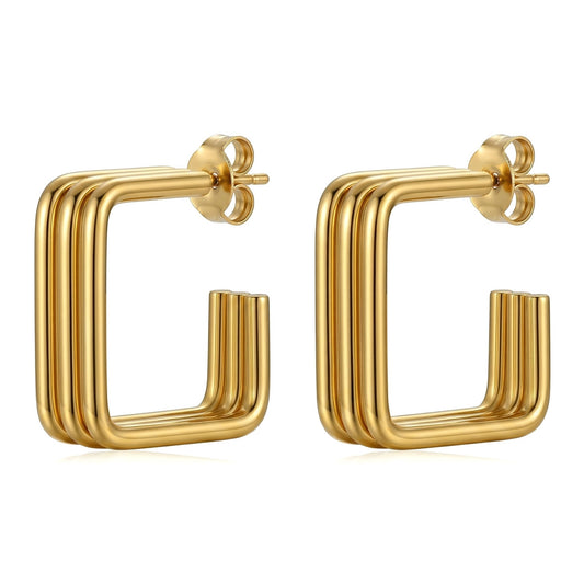 Wholesale Non-Tarnish Stainless Steel Geometric Stud Earrings