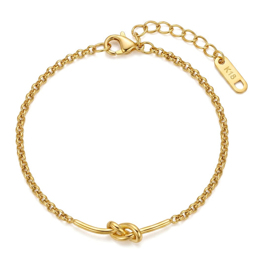Minimalist Rope Knot Steel Stainless Steel Bracelet for Women