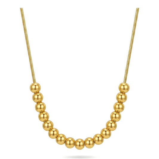 Snake Chain Stainless Steel Multi-drop Beads Necklace for Women