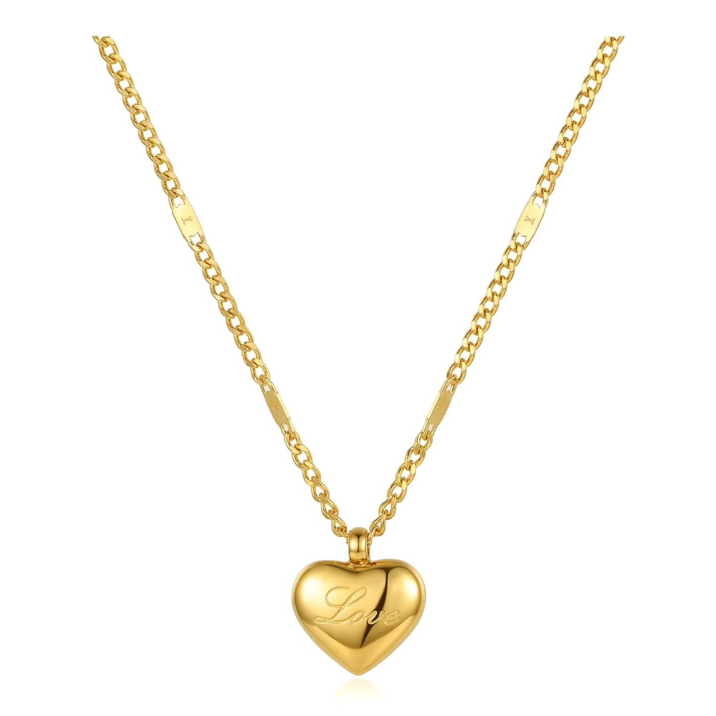 Wholesale Gold Plated Stainless Steel Small Heart Pendant Necklace