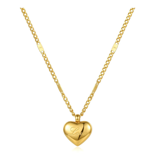 Wholesale Gold Plated Stainless Steel Small Heart Pendant Necklace