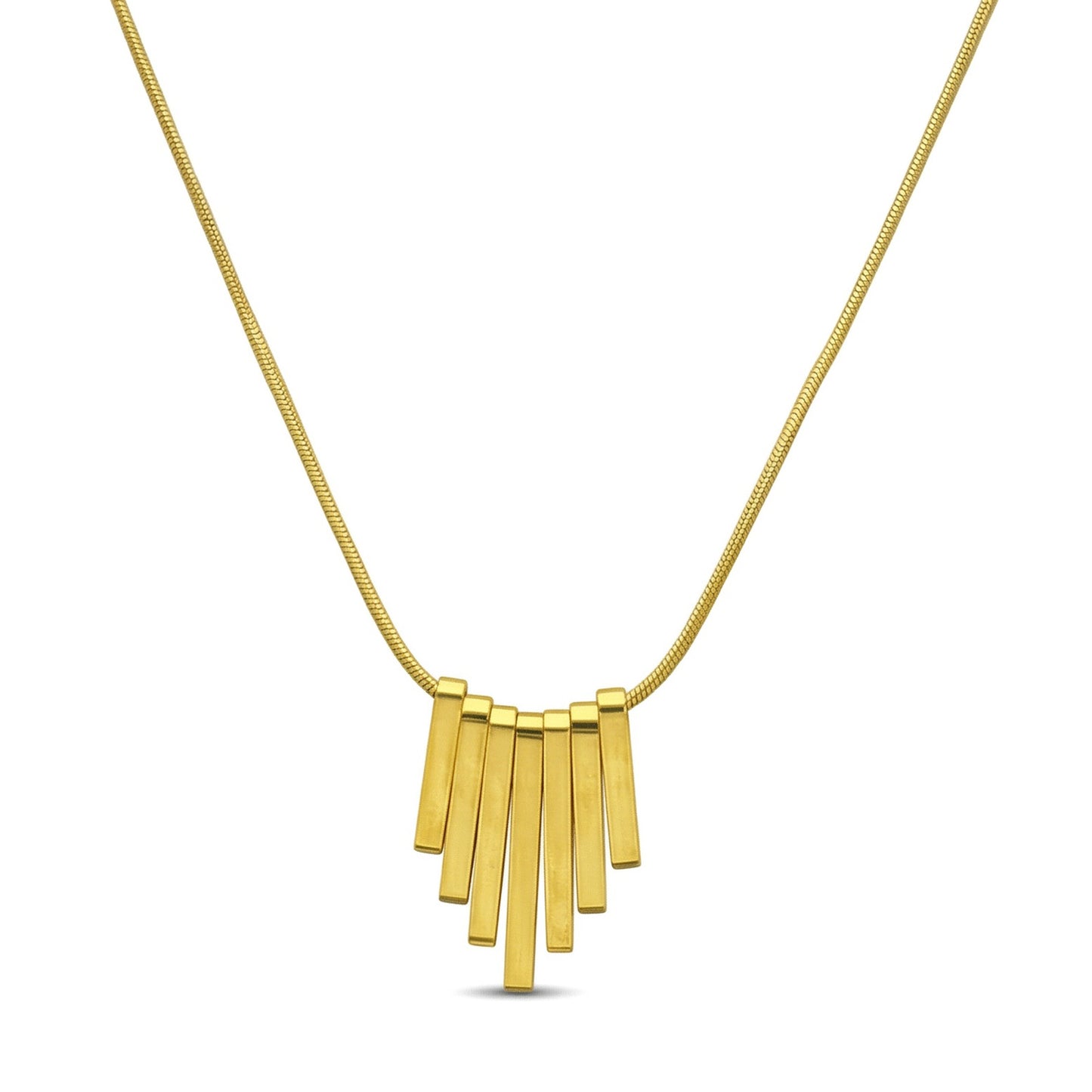 Snake Chain Steel Tasse Shaped Pendant Necklace for Women