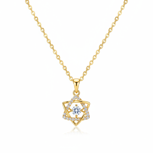 Gold Star CZ Pendant Necklace | Stainless Steel | Brass Pendants