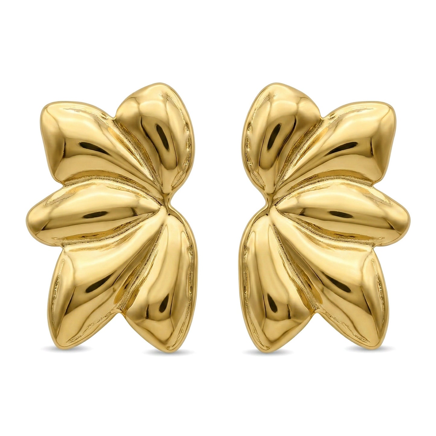 Wholesale Non-Tarnish Stainless Steel Flower Stud Earrings