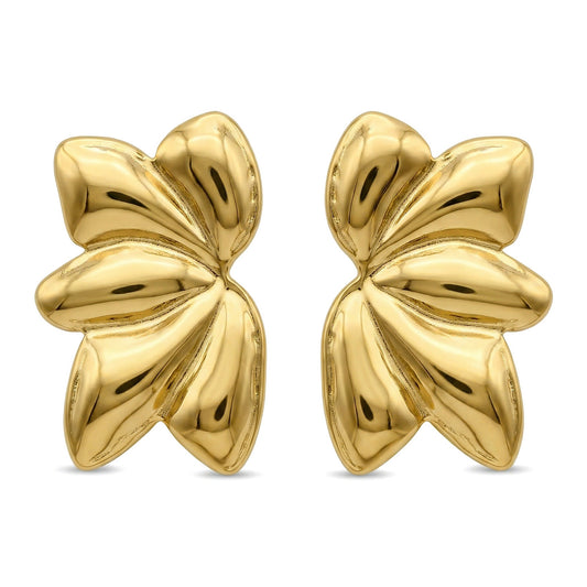 Wholesale Non-Tarnish Stainless Steel Flower Stud Earrings