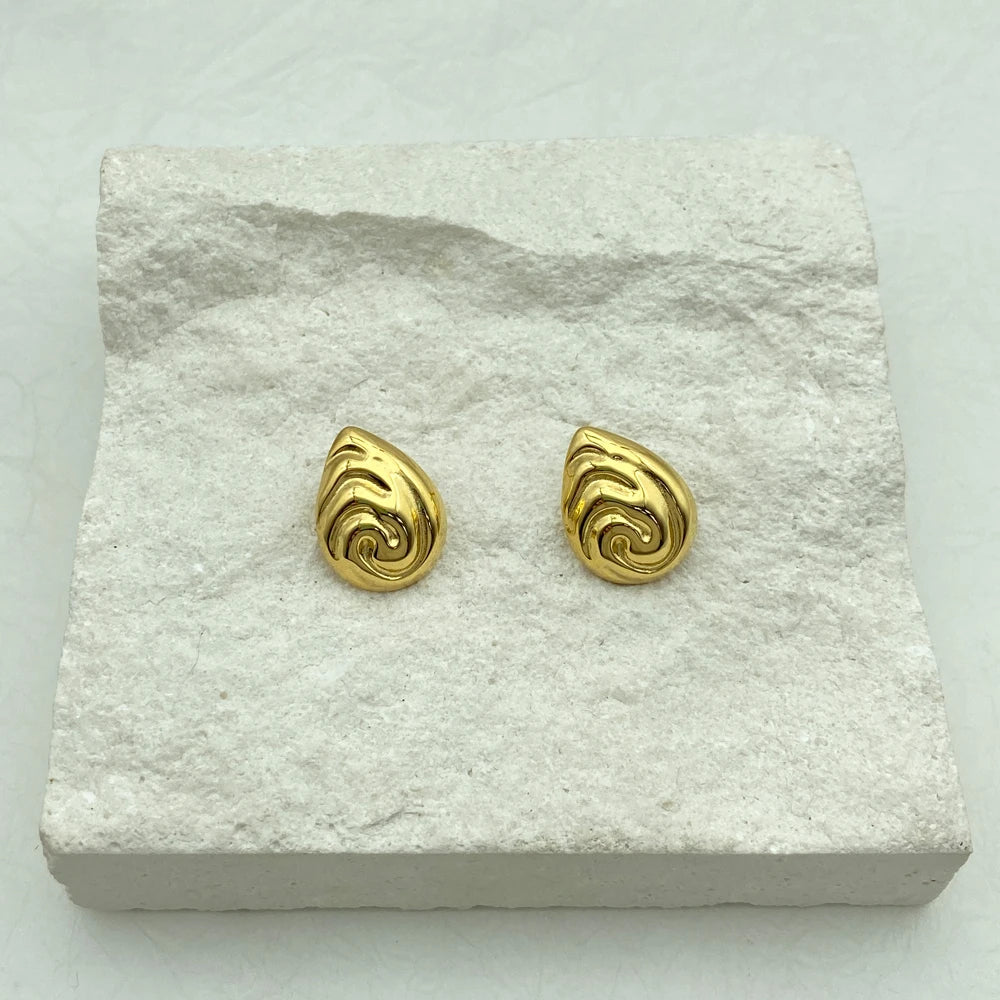 Wholesale Non-Tarnish Stainless Steel Waterdrop Stud Earrings