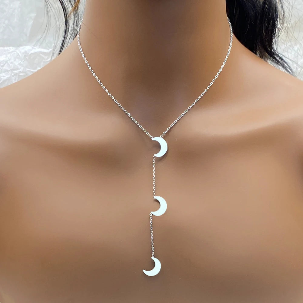 Polished  Mixed Styles Stainless Steel Fashion Tassel Cross Necklace
