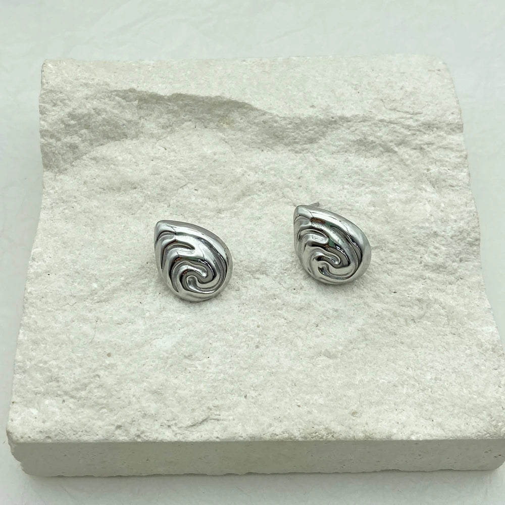 Wholesale Non-Tarnish Stainless Steel Waterdrop Stud Earrings