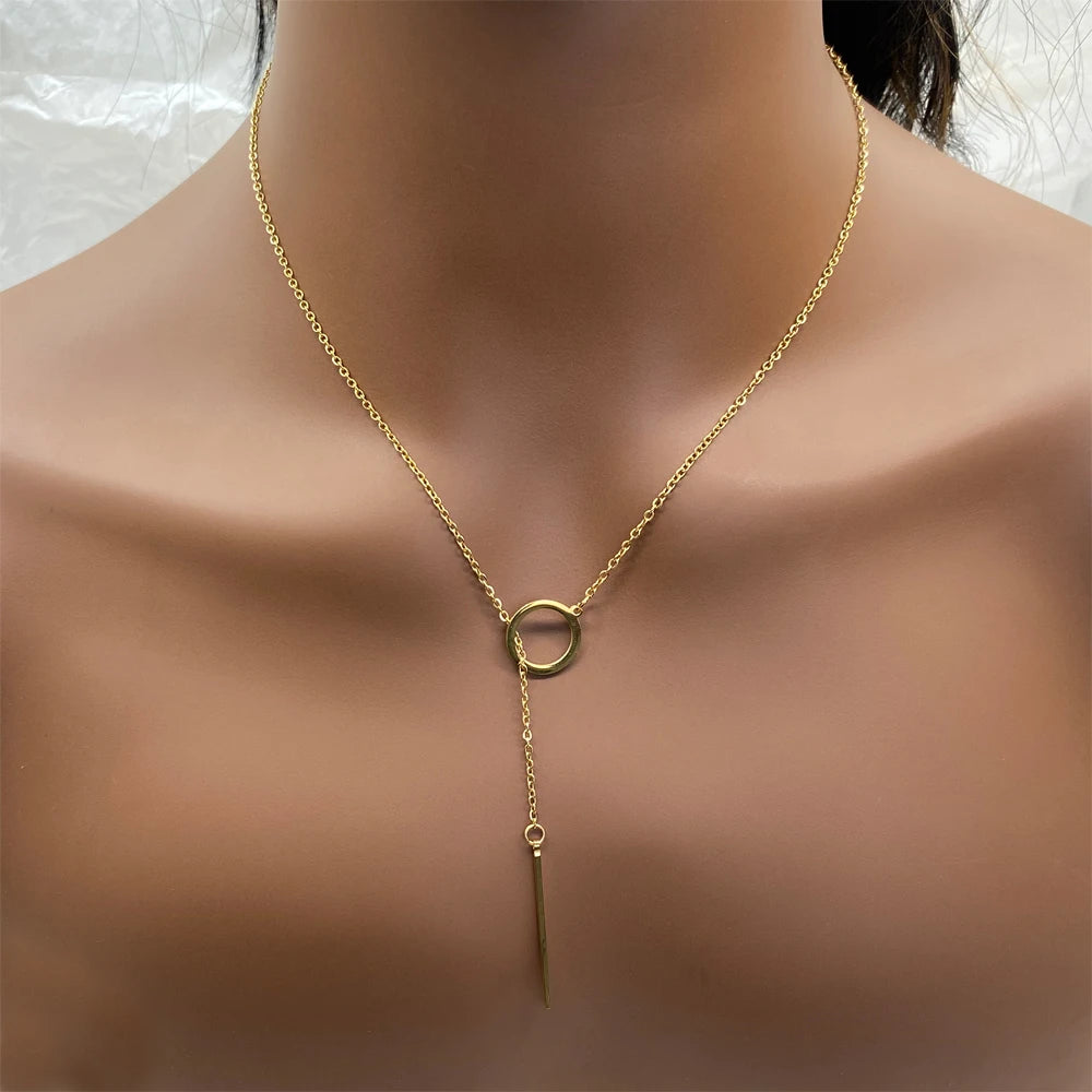 Wholesale Stainless Steel Star Tassel Pendant Necklace