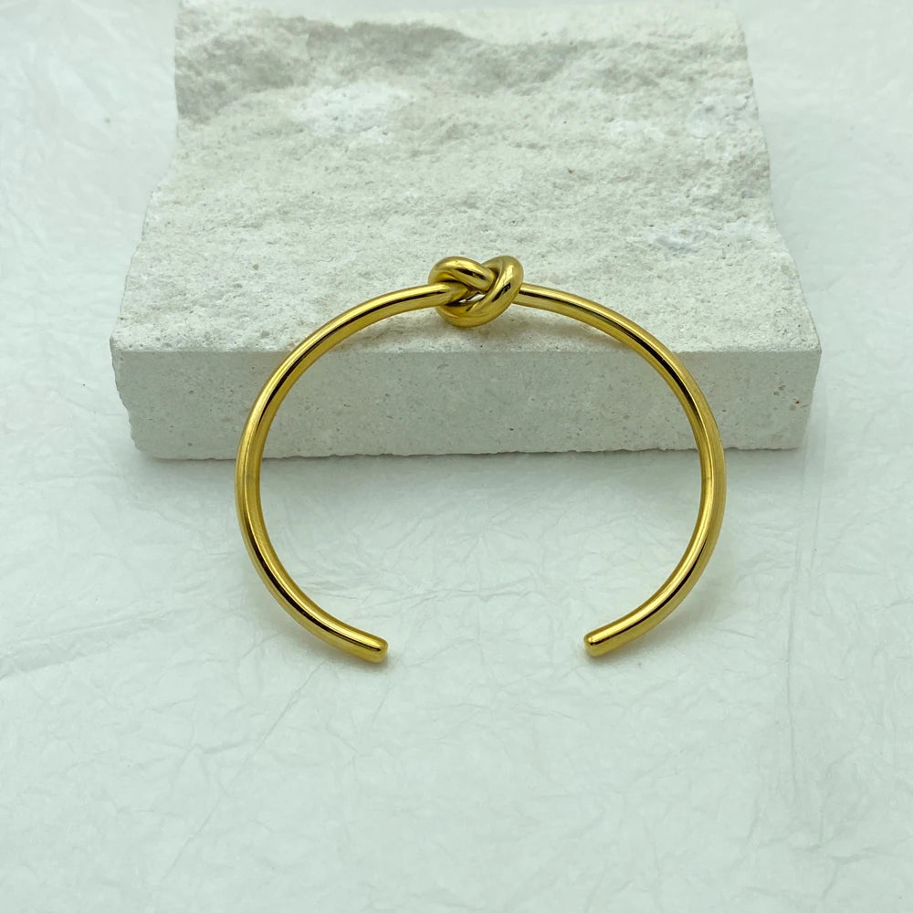 New Arrival Hot Selling High Quality Competitive Price 18K Gold Plated Bracelets Stainless Steel Bangle Adjustable