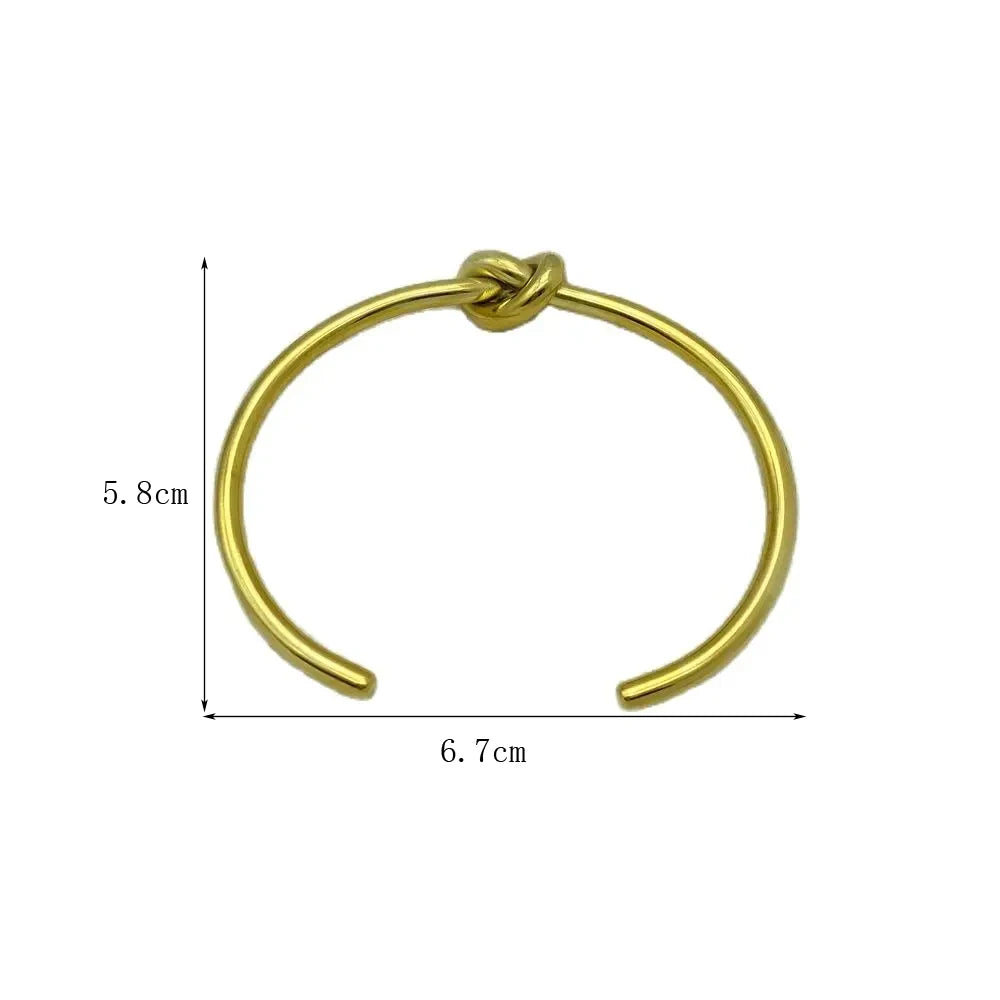 New Arrival Hot Selling High Quality Competitive Price 18K Gold Plated Bracelets Stainless Steel Bangle Adjustable