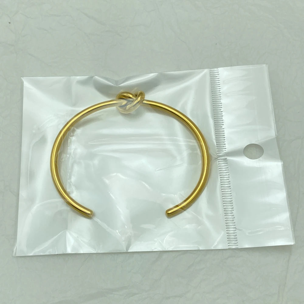 New Arrival Hot Selling High Quality Competitive Price 18K Gold Plated Bracelets Stainless Steel Bangle Adjustable