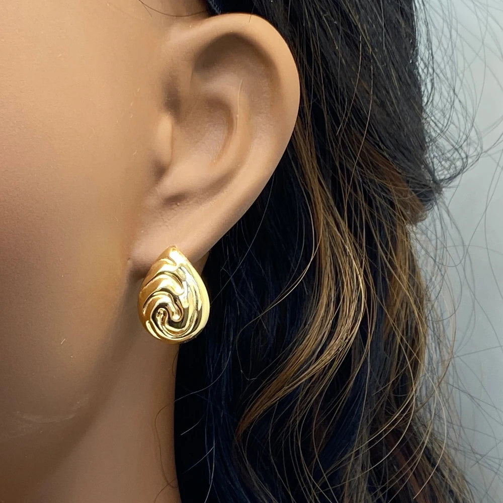 Wholesale Non-Tarnish Stainless Steel Waterdrop Stud Earrings