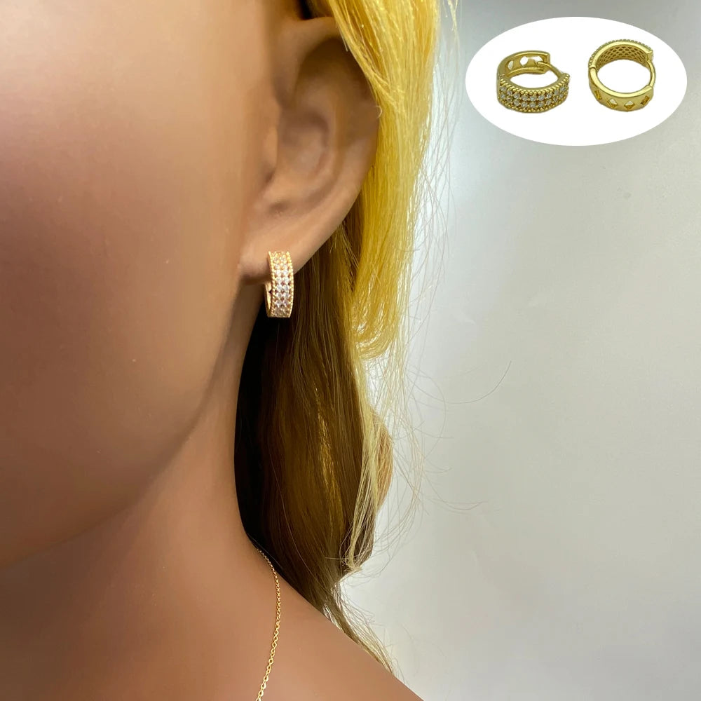 Wholesale 18K Gold Plated Brass Material With Zircons Mixed Lot Style For Women Trending Fashion Jewelry Earrings 2024 Ear Clip