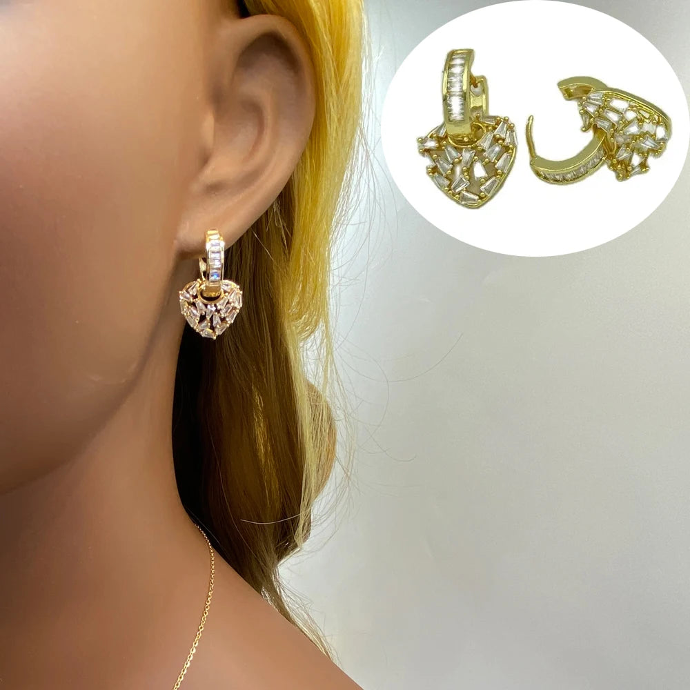 Wholesale 18K Gold Plated Brass Material With Zircons Mixed Lot Style For Women Trending Fashion Jewelry Earrings 2024 Ear Clip
