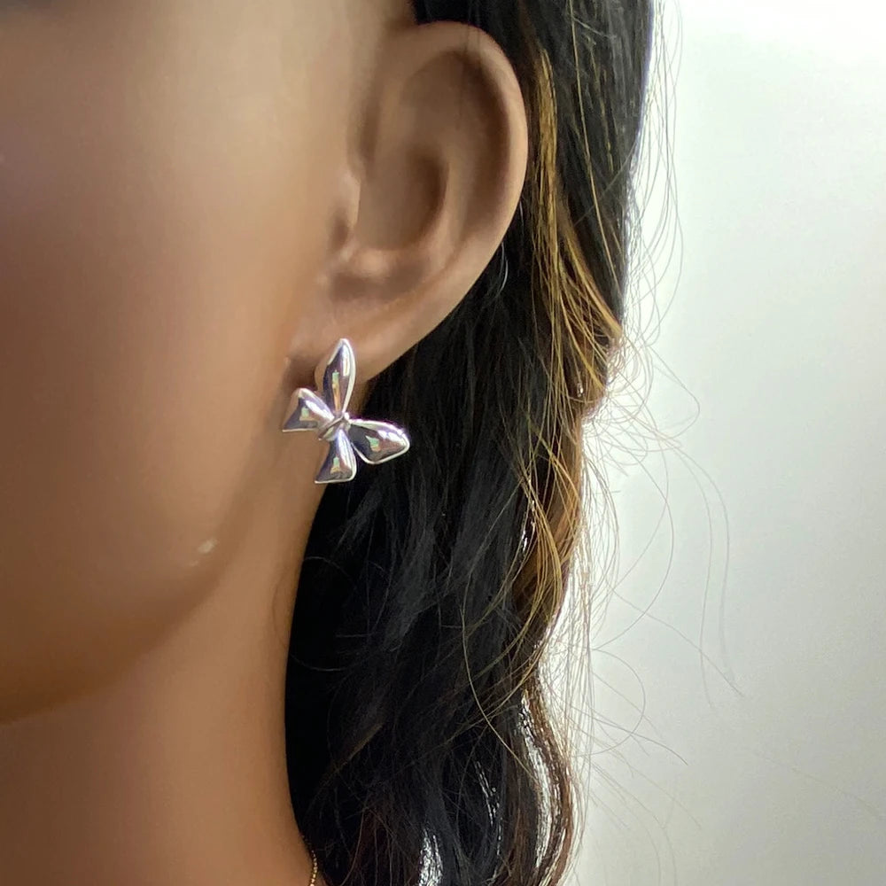 Geometric Butterfly Earrings | Gold Plated Stainless Steel Studs