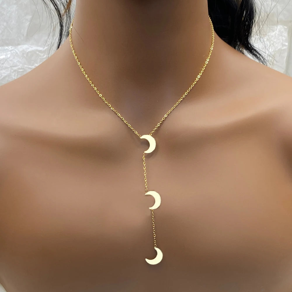 Polished  Mixed Styles Stainless Steel Fashion Tassel Cross Necklace