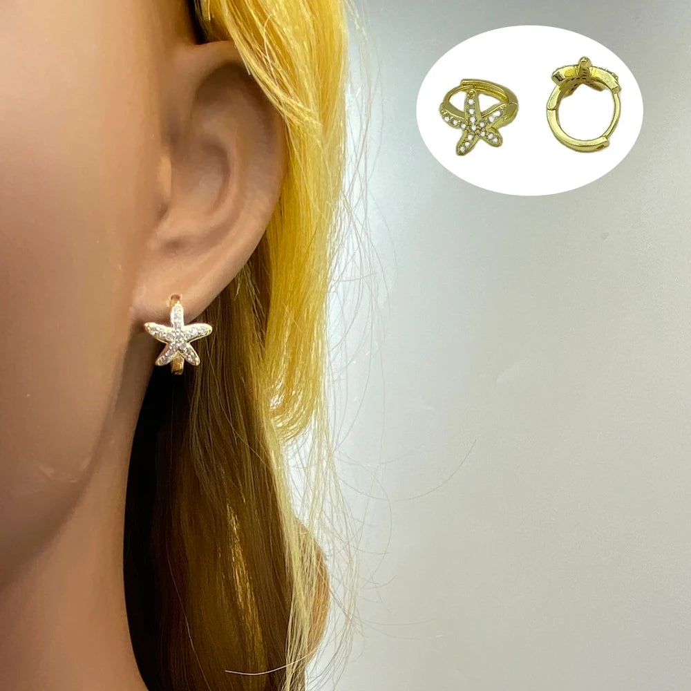 Wholesale 18K Gold Plated Brass Material With Zircons Mixed Lot Style For Women Trending Fashion Jewelry Earrings 2024 Ear Clip
