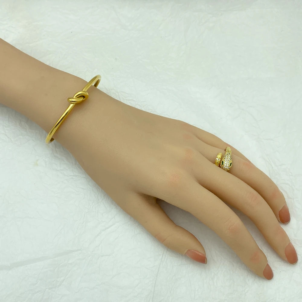 New Arrival Hot Selling High Quality Competitive Price 18K Gold Plated Bracelets Stainless Steel Bangle Adjustable