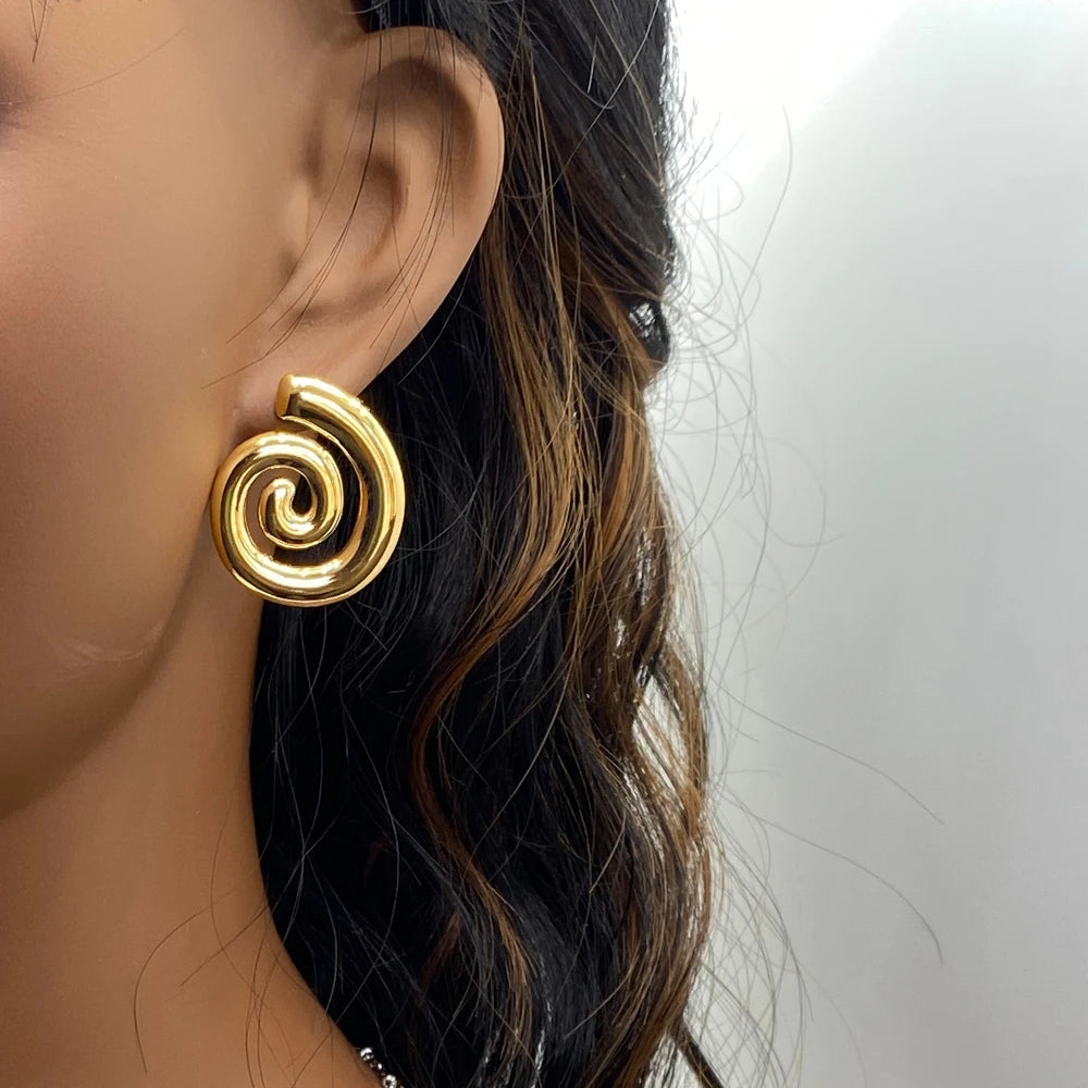 Mixed Lot Competitive Price Fashion Jewelry High Polished 18k Gold Plated Stainless Steel Geometric Stud Earrings for Women