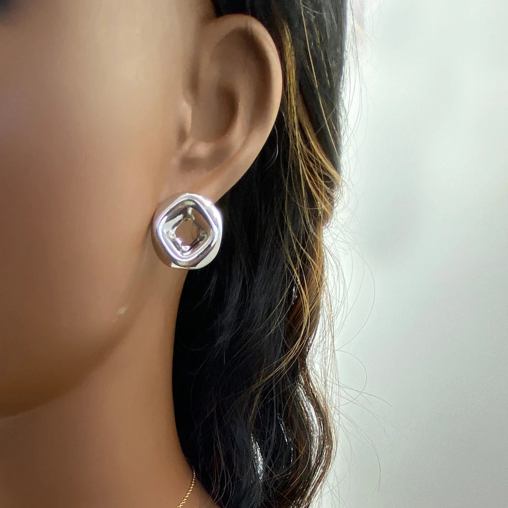 Mixed Lot Competitive Price Fashion Jewelry High Polished 18k Gold Plated Stainless Steel Geometric Stud Earrings for Women