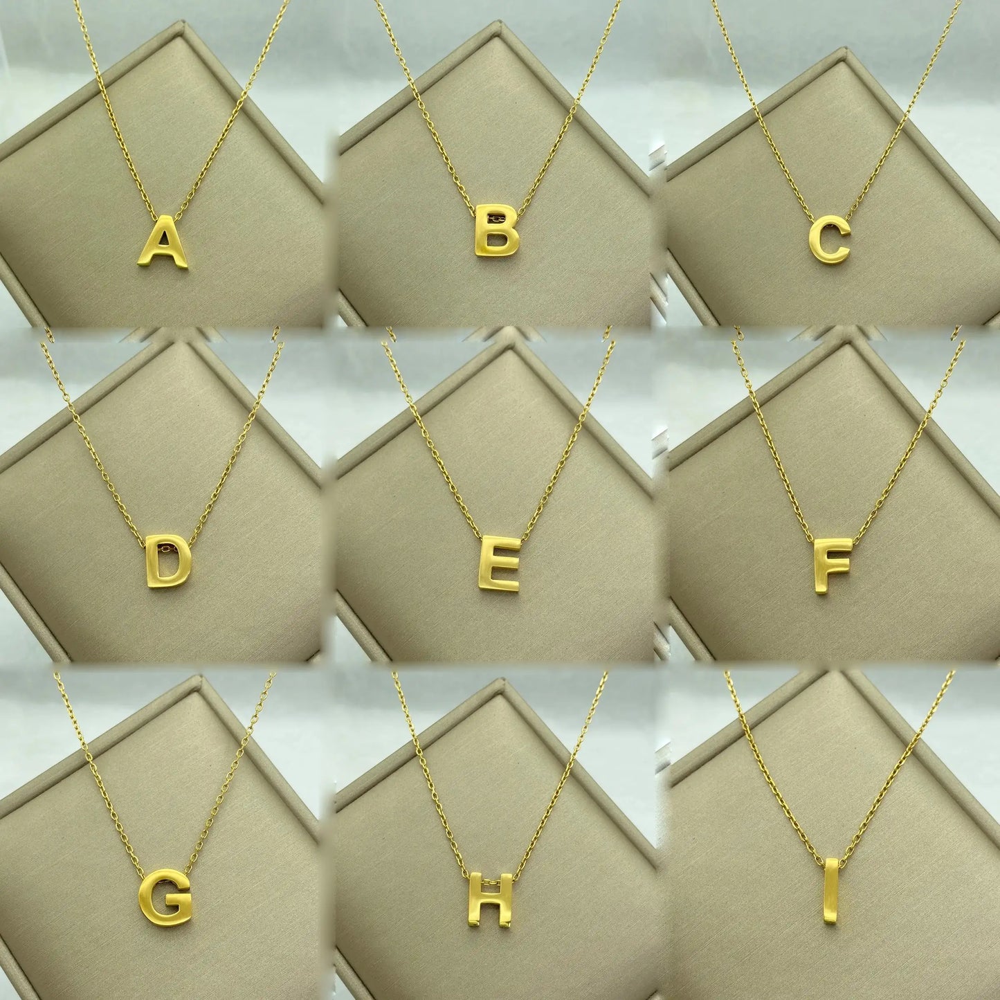 Various Specifications minimalist necklace Polished Pendants Stainless Steel Gold Initial Letter Necklace for women