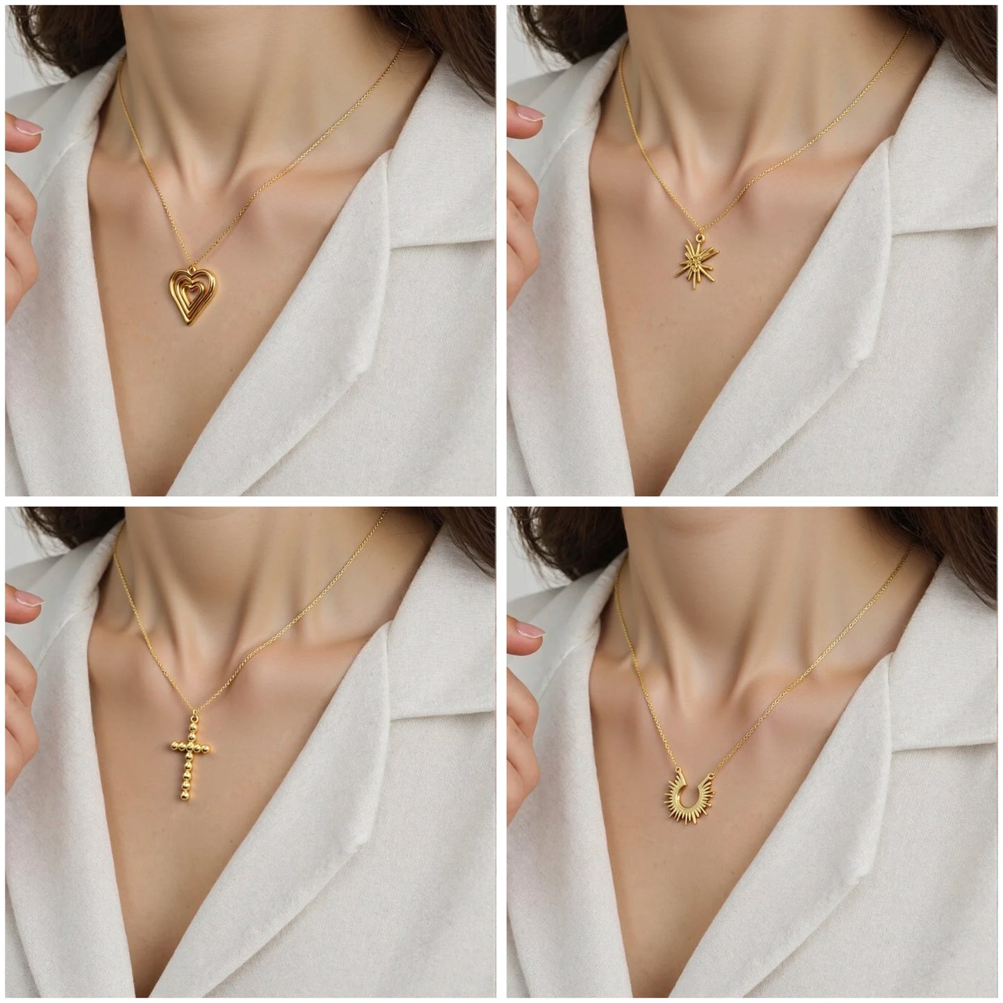 New Arrival High Quality Competitive Price  O Chain Fashion Jewelry Stainless Steel Cute Cross Pendant Necklace