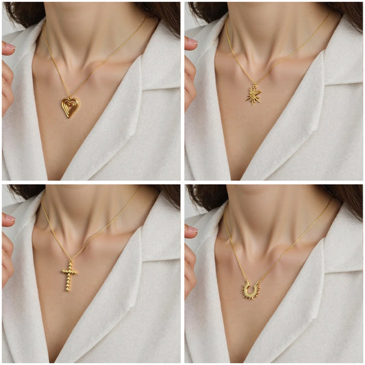 New Arrival High Quality Competitive Price  O Chain Fashion Jewelry Stainless Steel Cute Cross Pendant Necklace