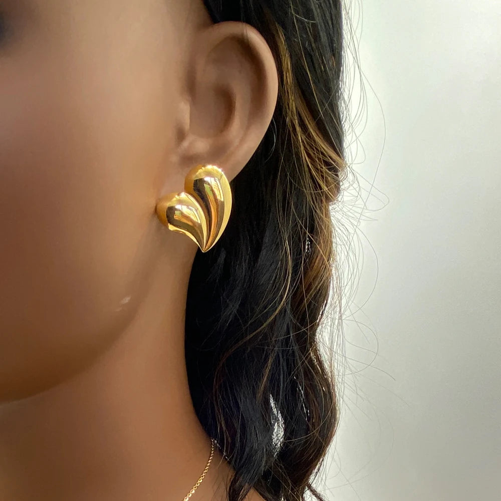 Mixed Lot Competitive Price Fashion Jewelry High Polished 18k Gold Plated Stainless Steel Geometric Stud Earrings for Women