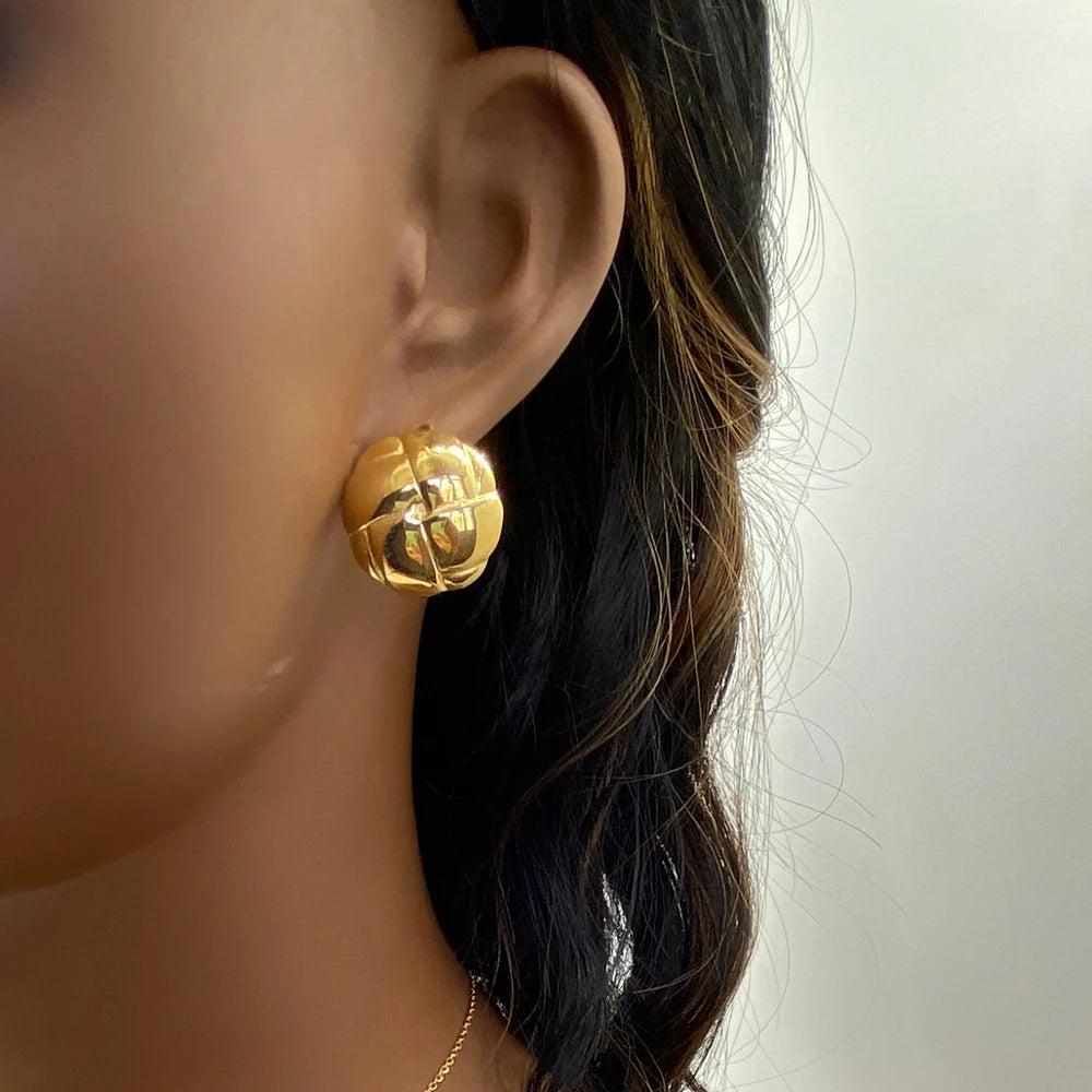 Mixed Lot Competitive Price Fashion Jewelry High Polished 18k Gold Plated Stainless Steel Geometric Stud Earrings for Women