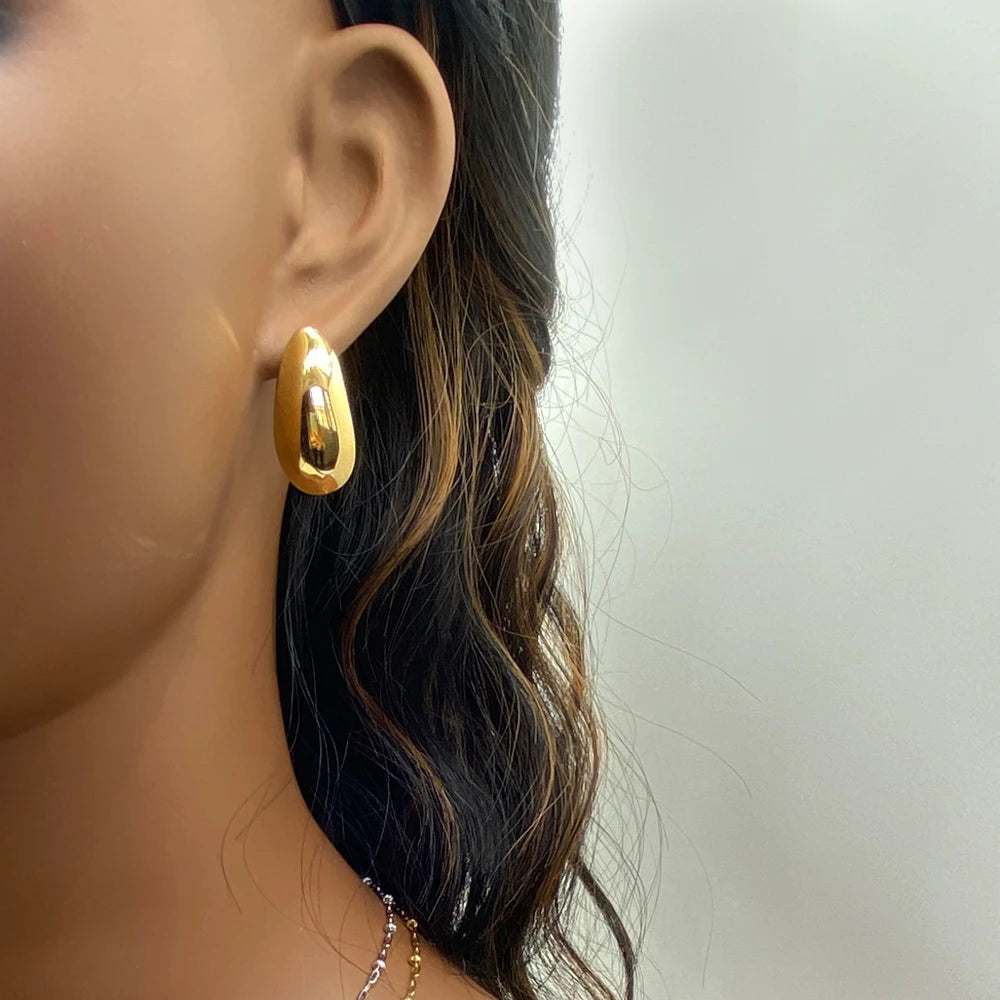 Mixed Lot Competitive Price Fashion Jewelry High Polished 18k Gold Plated Stainless Steel Geometric Stud Earrings for Women