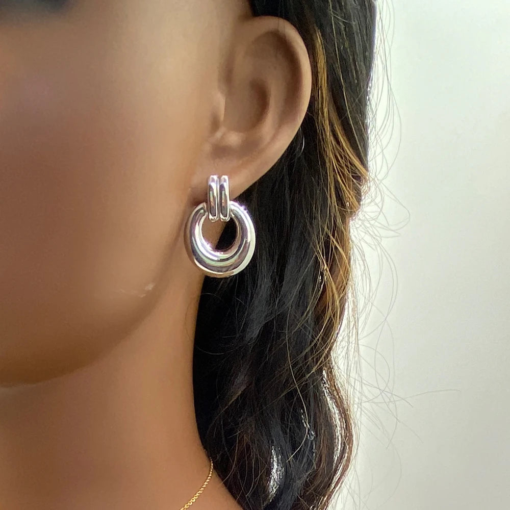 Mixed Lot Competitive Price Fashion Jewelry High Polished 18k Gold Plated Stainless Steel Geometric Stud Earrings for Women