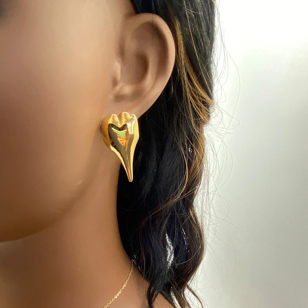 Mixed Lot Competitive Price Fashion Jewelry High Polished 18k Gold Plated Stainless Steel Geometric Stud Earrings for Women