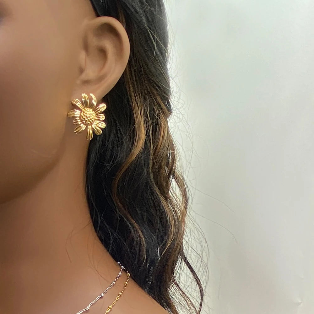 Mixed Lot Competitive Price Fashion Jewelry High Polished 18k Gold Plated Stainless Steel Geometric Stud Earrings for Women