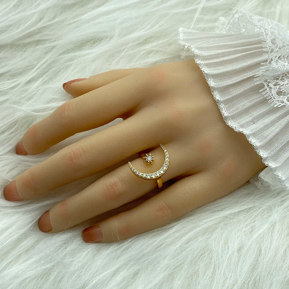 18K Gold Plated Women's Ring With Ziron Butterfly Snake Fashion Jewelry Rings For Women