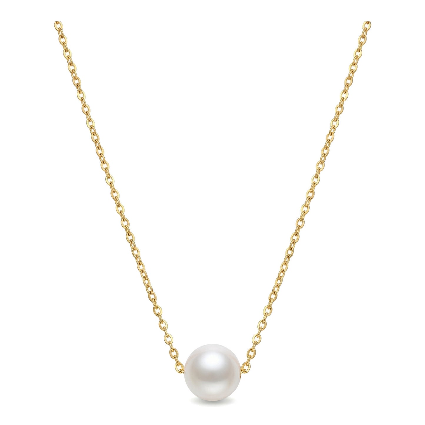 Wholesale 18K Gold Plated Stainless Steel Pearl Pendant Necklace