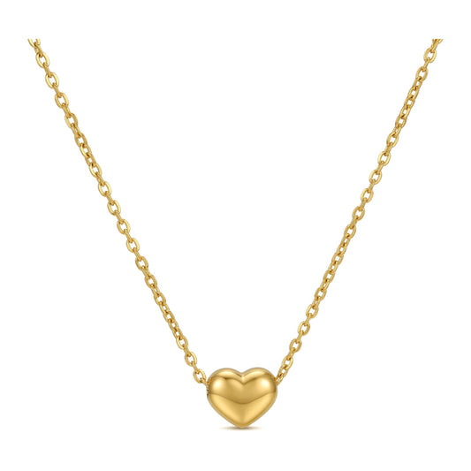 18K Gold Plated Fashion Small Heart Stainless Steel Pendant Necklace