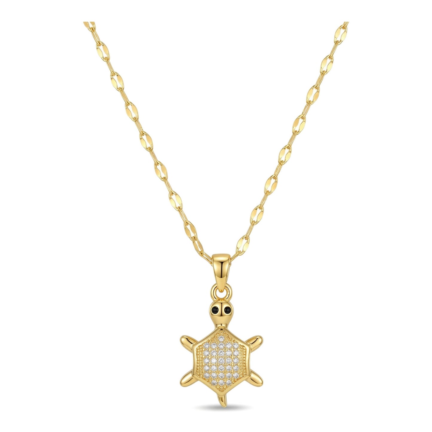 Wholesale Gold Color Stainless Steel Turtle Pendant Necklace